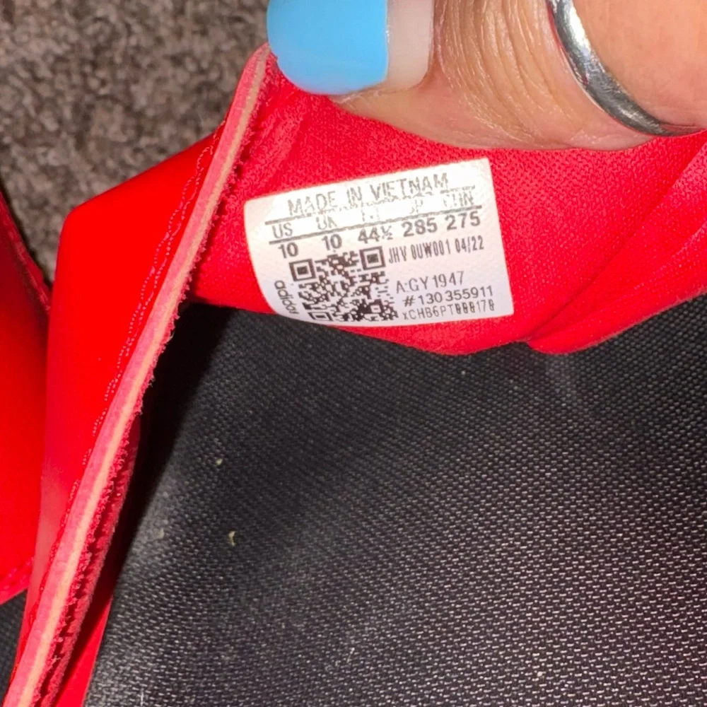 Adidas Bold Red and Black Sandals